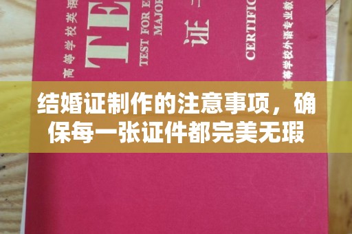 尧都结婚证制作的注意事项，确保每一张证件都完美无瑕